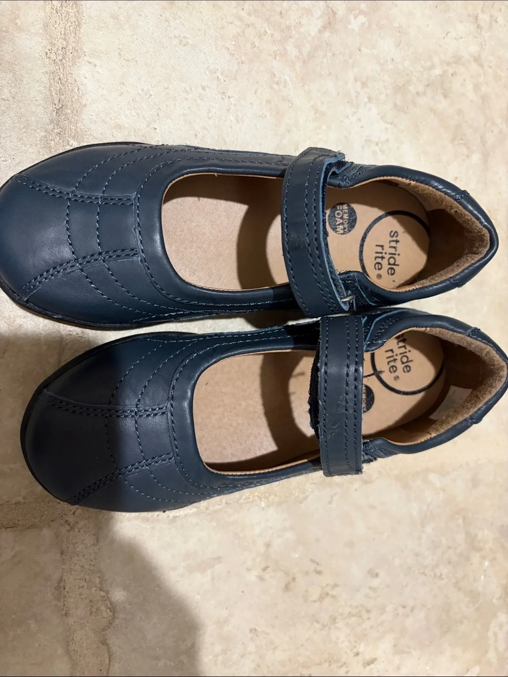 School shoes Stride Rite Navy Hook-and-Loop Mary Jane Shoes